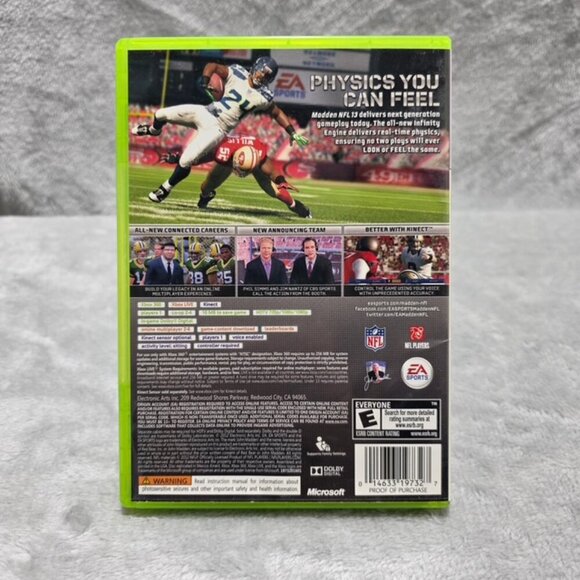 Madden NFL 13 Xbox 360 Calvin Johnson Cover Pre Owned Minimum to No‎ Scratches - Picture 2 of 3